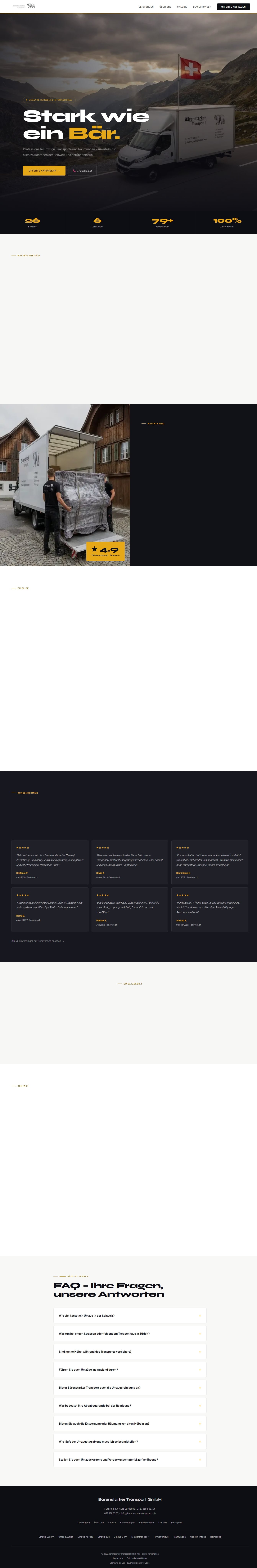 Bärenstärker Transport GmbH — Screenshot